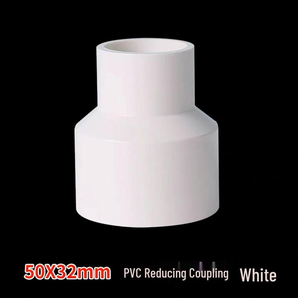 Acoplamiento Recto Reductor de PVC 1/2" a 3/4" Conector de Accesorio para Tubo de Plástico