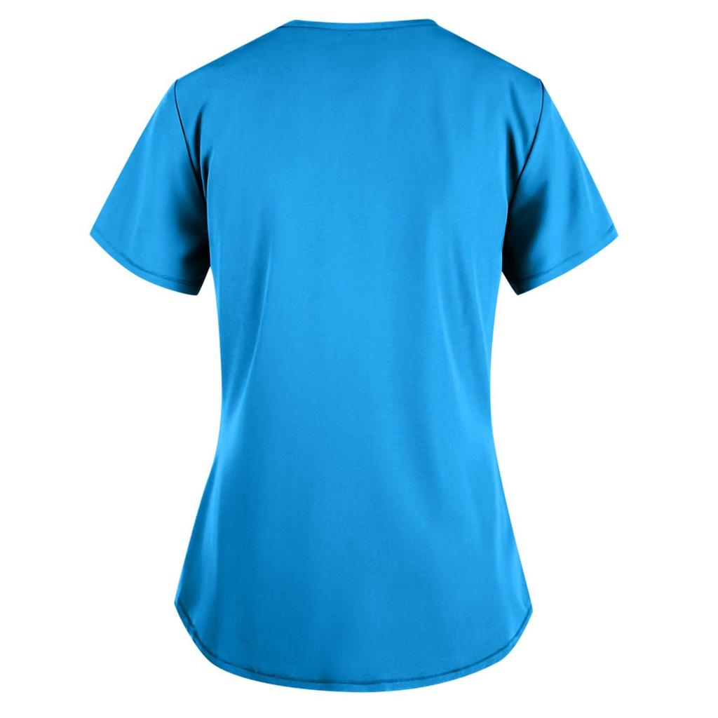 Women's New Cute Valentine's Day Love Pocket V-neck Short Sleeve Loose Top
