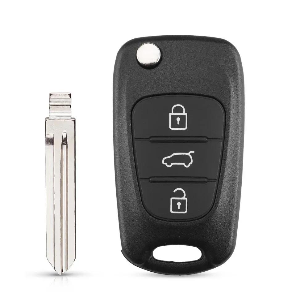 Dandkey S Remote Car Key Shell 3Btn Flip Folding Key Shell For Hyundai I20 I30 Ix35 I35 Accent Kia Picanto Sportage K5 Case