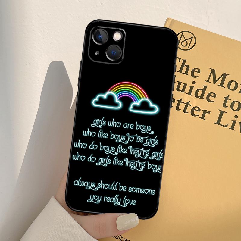 LGBT Pride Love Phone Case For iPhone 17 16 15 14 13 11 12 Pro Max mini XR 16e 15 16 Plus 17 Air Full Cover