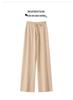 100% Pure Cashmere Women's Wide-Leg Knit Pants – Thickened, Drape, Floor-Length, Autumn/Winter Wear