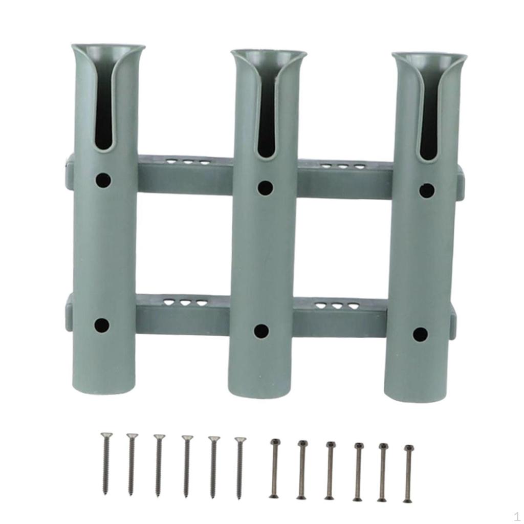 3 Tube Fishing Rod Holder Bracket Gift for Husband Lightweight Rack Poles Rest Ship