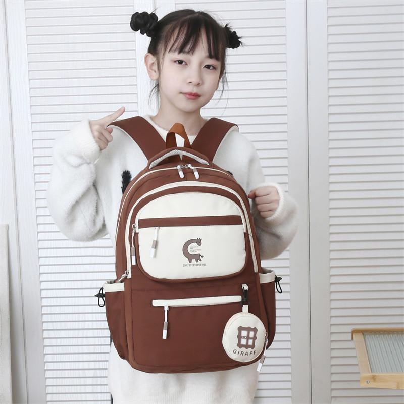 Cute And Spacious Childrens Backpack For School Oxford Cloth With Curved Shoulder Straps