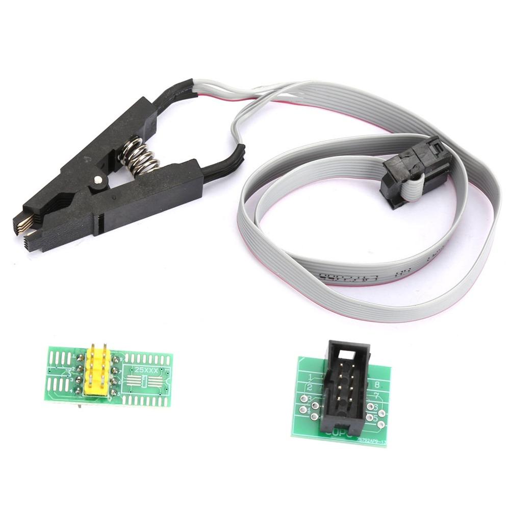 with 2 Adapter Board Flash Chip IC Test Clip Adapter SOIC / SOP Pin for BIOS/24/25/93 Flash Chip IC Test Clip Adapter