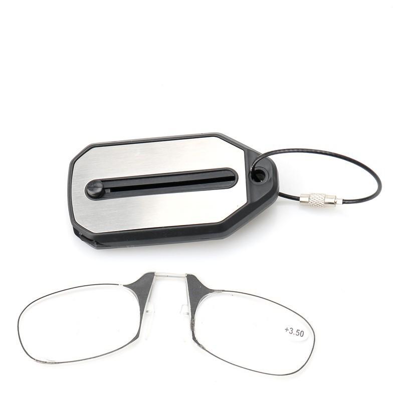 

Portable Trendy Clip-On Telescopic Reading Glasses Keychain 100 Diopters чёрный