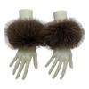1 Pair Faux Fur Wrist Warmers Fluffy Women Plush Sleeve Cuffs Windproof Thermal Accessory for Jackets Sweaters