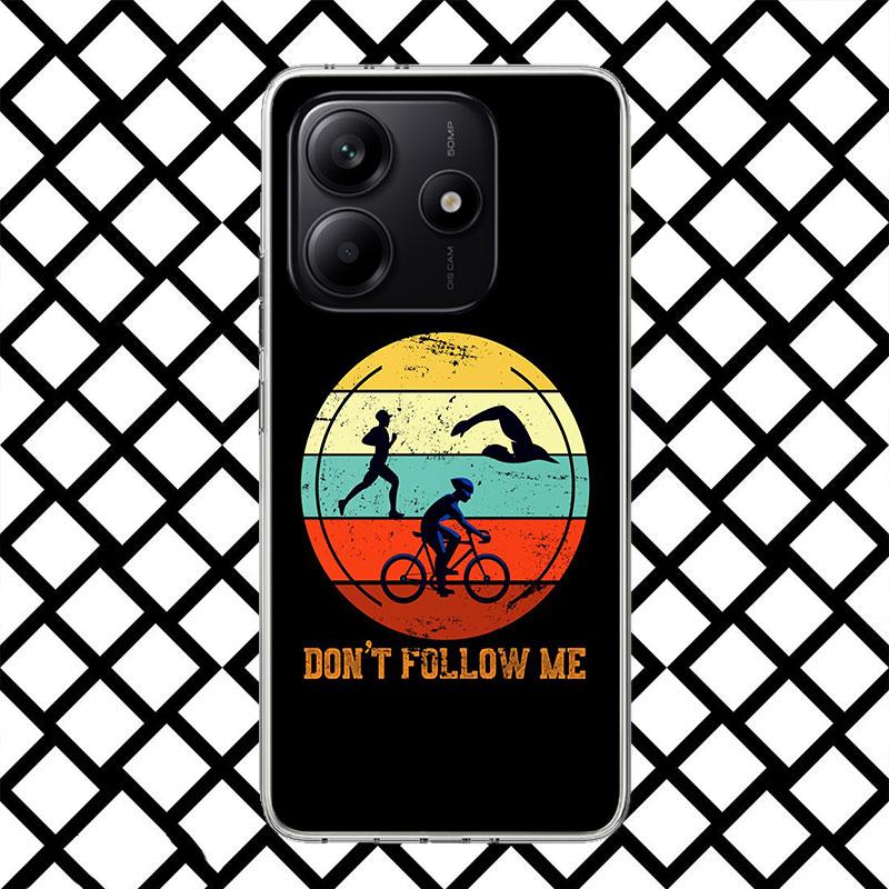 Triathlon Swim Bike Run Phone Case for Xiaomi Redmi Note 15 14 14S 13 12 12S 11 Pro Plus 11E 11T 11S 10S 5G Soft Cover Fundas Re
