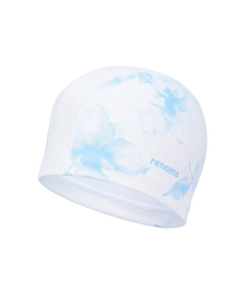 Lenomasuyeongbog Adult Flower Dot Graphic Pu Swim Cap White Ro-Rc2F711-Wh