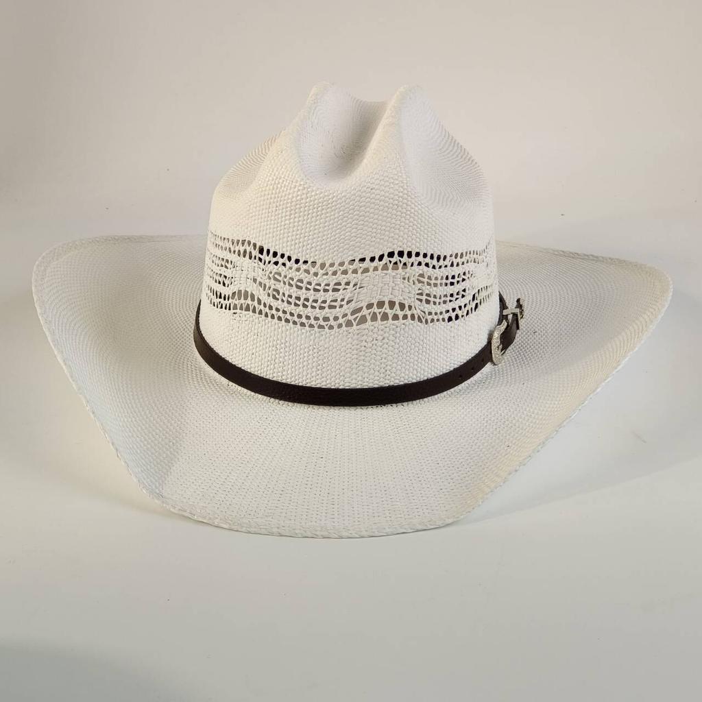 Steifer Cowboy-Strohhut Weidenstrohhut Cowboy solide Outdoor Sommer Sonnenhut Jazz Herren Damen breite Krempe cappello cowboy