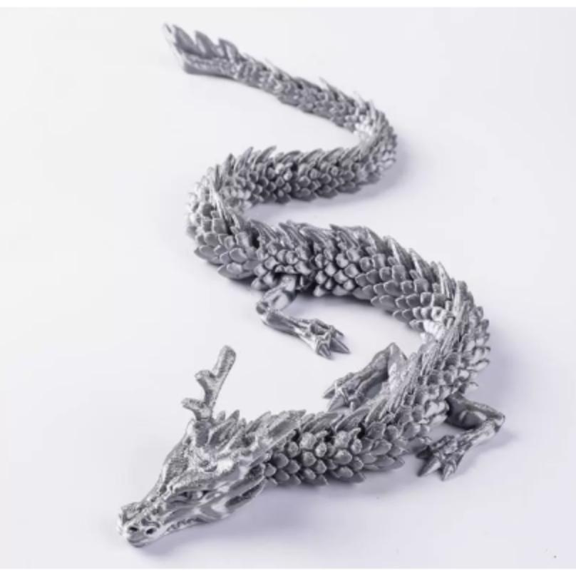 60CM 3D Printed Gem Dragon Crystal Fidget Toy Rotatable Articulated Dragon Gift for Kids with ADHD Perfect for Birthdays Gift