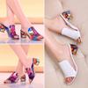 Premium Quality Womens Crystal Heeled Slippers With Peep-toe Ideal For Casual Wear