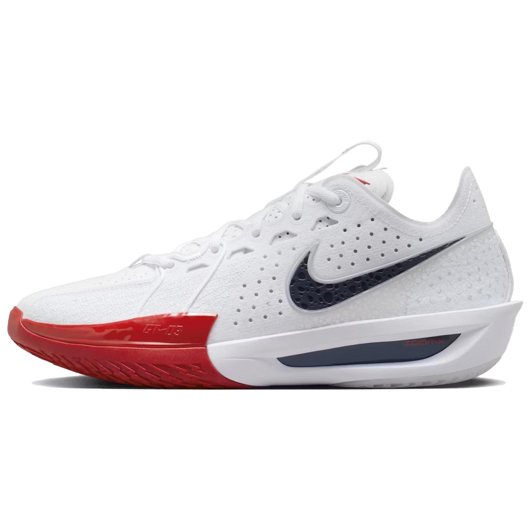 

Nike Женские кроссовки Air Zoom GT Cut 3 USA Белые Спортивно-красные Обсидиан HM9425-100 41