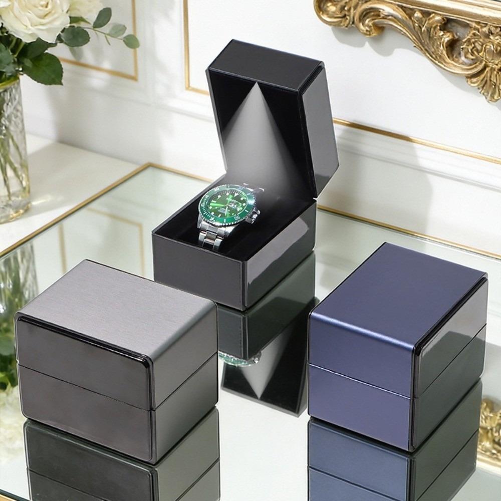 with LED Light Watch Box Flip-Top Lid Wristwatch Display Case Exquisite Watch Storage Case  Watch