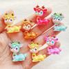 10PCS New Colorful Cute Cartoon 3D Animal Sika Deer Flat Back Cabochon Stone Scrapbook DIY Decor Figurines Crafts Accessories