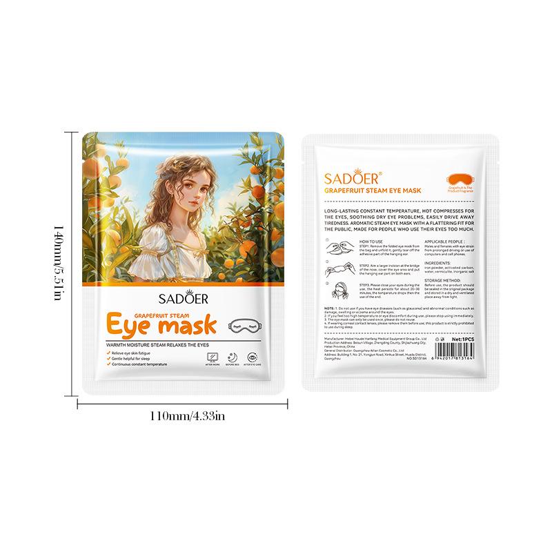 3pcs Yuzu rose steam eye mask, moisturizing and relieving dry eye eye eye mask skin care products