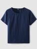 RAKUYUME Short Sleeve and Shorts Premium Linen Perfect for Summer Outings Women's Pajamas, 100% Linen, T-Shirt Set, Loungewear, Stylish,