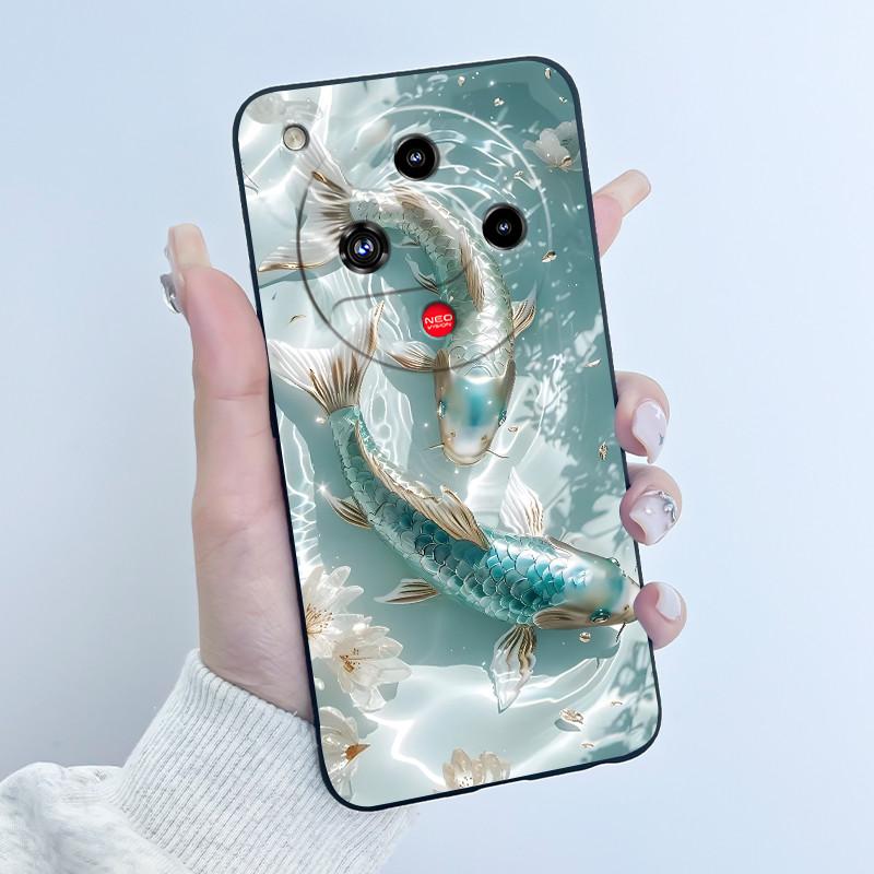 Für ZTE Nubia Focus 2 5G Hülle Z2462N Luxuriös Niedliches Herz Kaninchen Weiches TPU Silikon Matt Schwarz Handyhülle Stoßfeste Rückseite