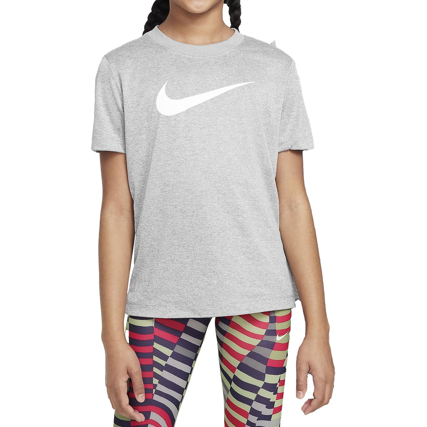 

Nike Legend Dri-FIT Comfortable Soft Breathable Short Sleeve T-Shirt Kids tops Rolling-Grey Pure-Silver Stone-Pink FZ5199-001 M