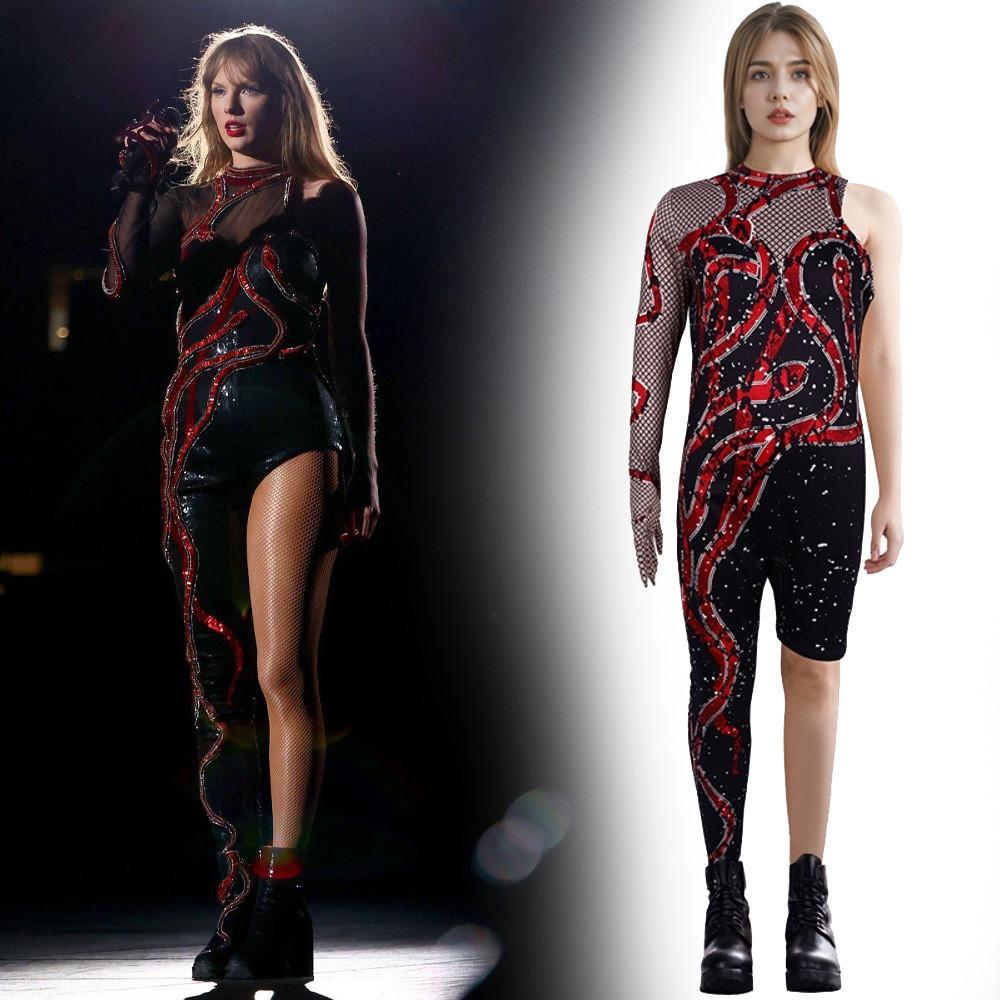 Stylish Taylor Swift Inspired Stage Performance Costume For Women In Polyester Blend