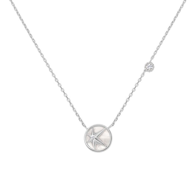 ANIA HAIE Silver Starry Mother-of-Pearl 925 Silver Necklace N065-05H