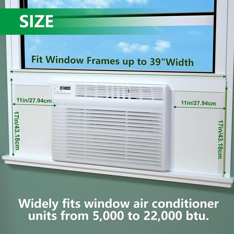 Insulation Side Panels 2 Pieces Window Air Conditioner Insulation Foam Panels Heat And Draft Insulating Tool With Top Sealing