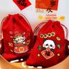 Creative Gift Velvet Snack Storage Pouch Gift Decoration Happy New Year Silk Bag Amulet Blessing Sachets Pendant Drawstring Bag