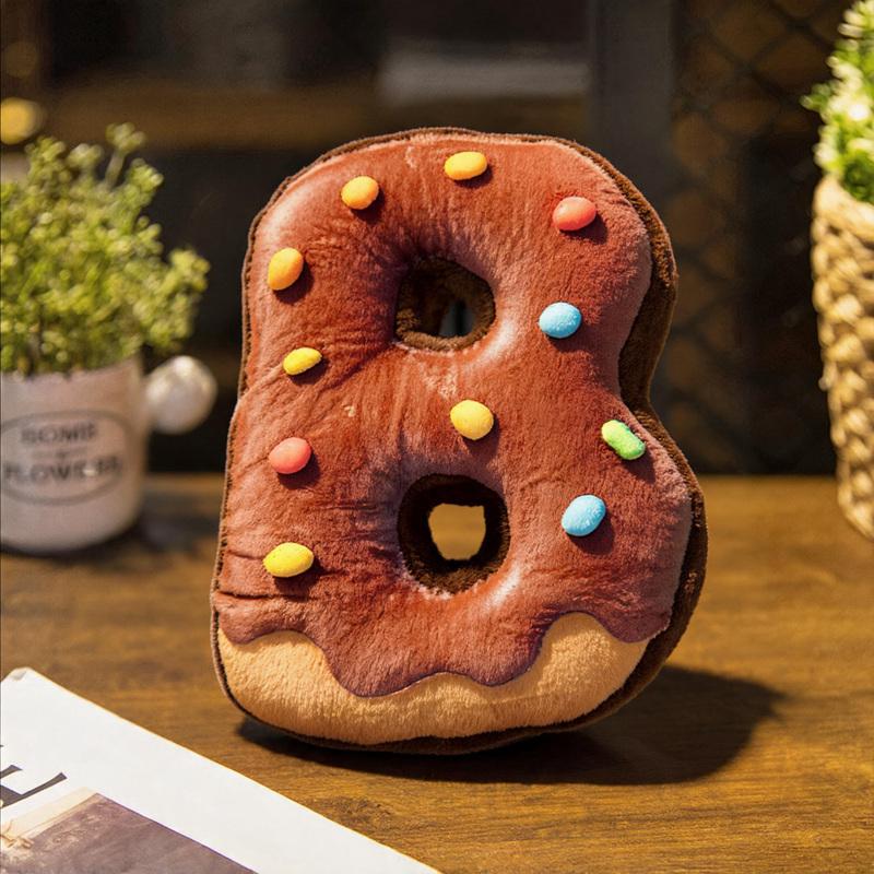 40cm Dessert Englische Buchstaben A bis Z Plüschkissen Gefüllt Bunt Ich Liebe Dich Dekokissen Rückenstütze Plüschtier Heimdeko Geschenk