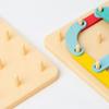 Children Wooden Toys Creative Board Nail Board Geometric Column Set Construction Puzzle Geometric Pegboard Montessori Sensory