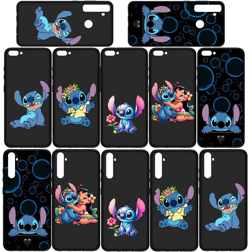 Coque de téléphone pour Samsung Galaxy S25 S23 S22 S21 S24 Ultra FE A05 A06 A15 A16 A36 A37 A35 A54 A55 A56 A57 A25 A26 A53 A17 Jolie Housse Stitch Mignon Lilo