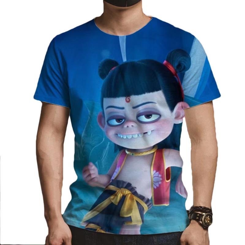 New Movie 'Ne Zha 2' 3D Printed T-Shirt Men’s Street Fashion Summer Casual Short Sleeve Top Stylish Crew Neck