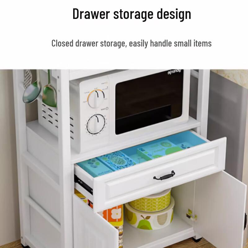 Yingbai 3-Tier Kitchen Storage Cabinet with Doors & Drawer