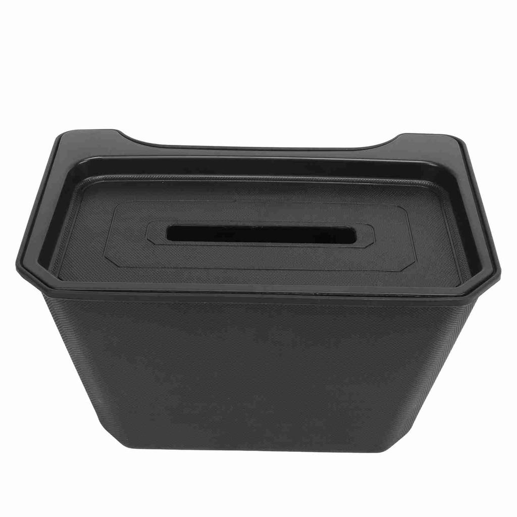 Car Rear Storage Box Large Capacity Slip Resistant Row Seat Organizer Container Replacement For Tesla Model Y Black