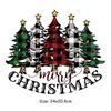 Thermal Transfers Merry Christmas Clothes Stickers Diy Parches Ropa Hoodies T-Shirt Heat Press Appliqued Appliques Stickers