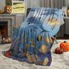 Underwater World Marine Animal Fleece Blanket, Dolphin Fish Coral Reef Pattern Cozy Cover Camping Office Living Room Daily Use