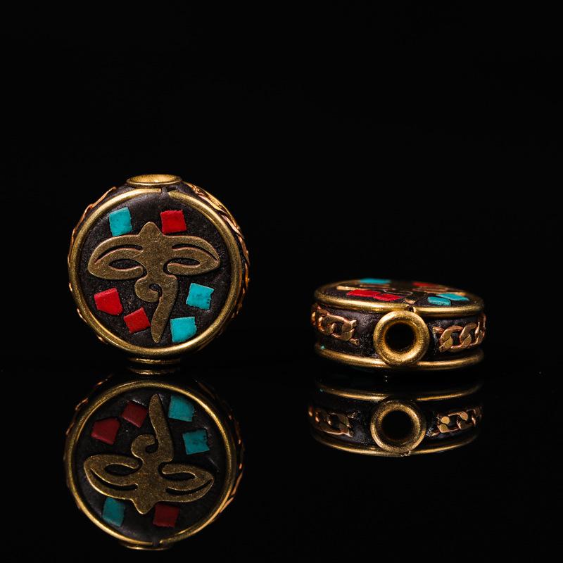 Nepal Handmade Auspicious Cloud Brass Spacer Beads for DIY Jewelry and Ornaments