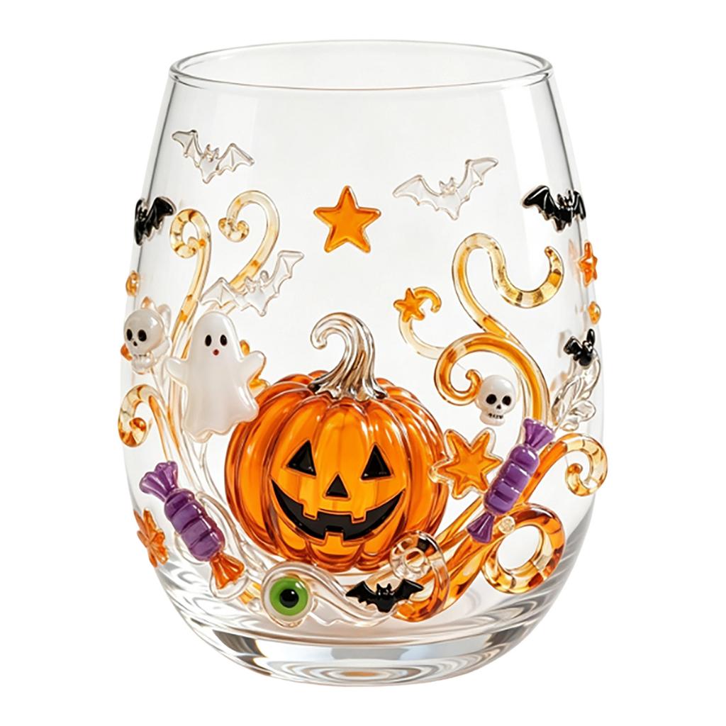 Bicchiere in Vetro 3D di Halloween con Design Festivo per Bevande e Decorazioni delle Feste