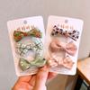 3pcs/set Ins Bow Hair Pin for Children Girl Tie Bow Floral Solid Color Hair Clips Baby Bang Side Clip Kid Girl Hair Accessories