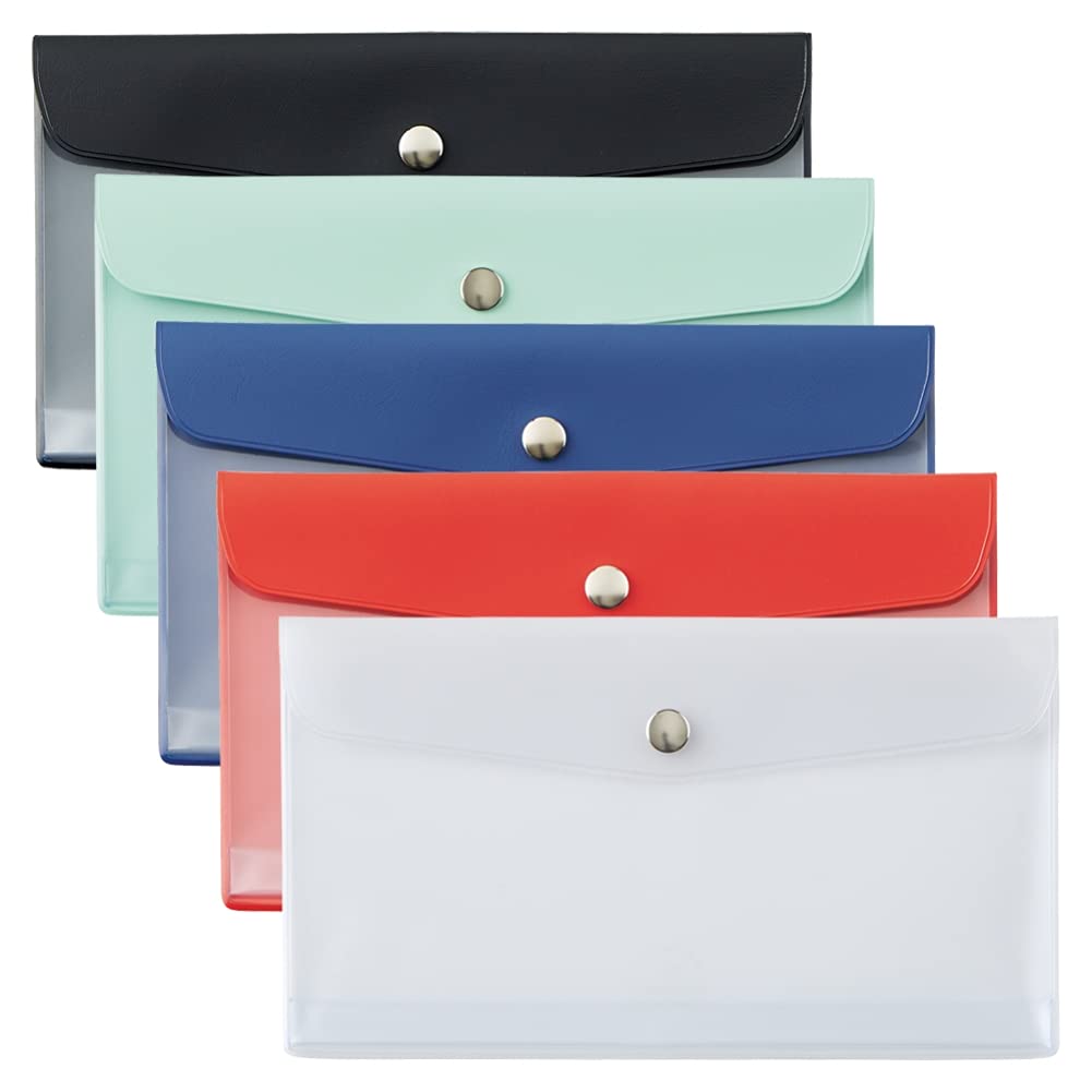 LIHIT LAB Antibacterial PVC Envelope Light Case, Pen/Mask Size, ALCLEA, Green, F7742-19
