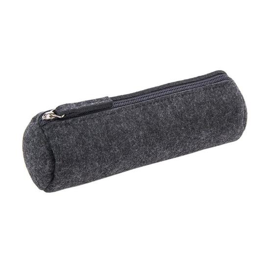 Portable Pencil Case Felt Student Pen Box Ruler Eraser Stationery Zipper Bag