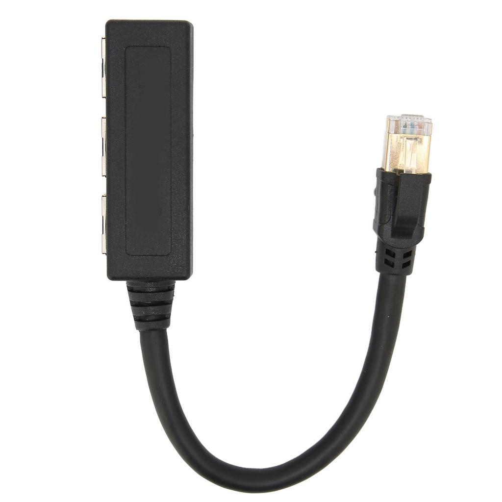 RJ45 Ethernet-adapterkabel Forlengelse 1 til 3 porter Utmerket tilkobling Overføring Godt signal Ethernet-kontaktadapter