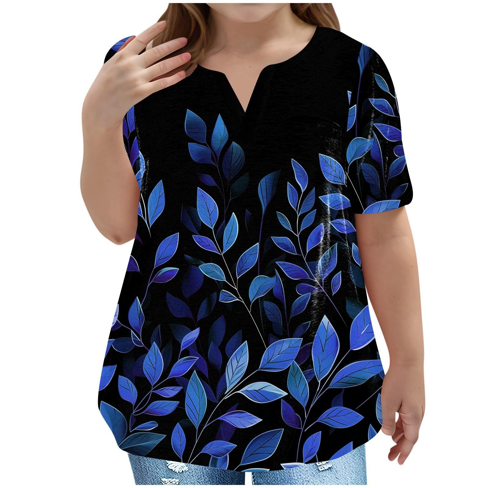 

Детская футболка больших размеров, повседневная, модная, с V-образным вырезом, короткими рукавами и карманом 100 темно-синий