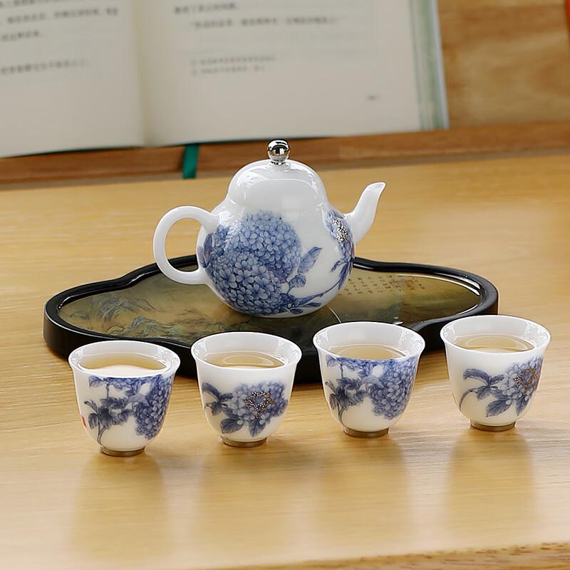 Long Xun Kiln Ice Crystal Jade Porcelain Tea Set