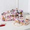 Elegant Pearl Beaded Flower Evening Bag With Satin Interior For Ladies Party Wear