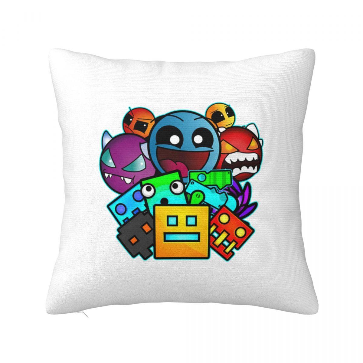 Игровая Геометрическая Подушка-Наволочка Geometry Dash Чехол на Подушку Наволочка для Подушки Декоративная Подушка для Дома Дивана Гостиной 12x12Inch