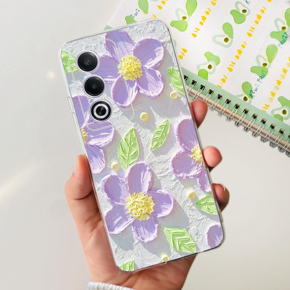 For Oppo A80 5G Case CPH2639 Cute Painted Cover Clear Silicone Soft TPU Phone Case For Oppo A3 Pro A3pro 5G OppoA80 Shell Bumper