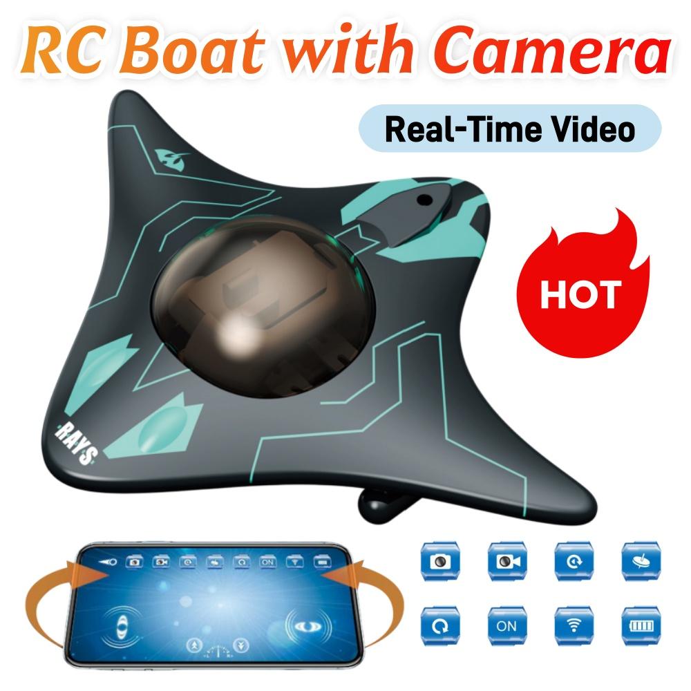APP Real-time Transmission RC Submarines with Camera 6 CH Underwater Camera Remote Control Boats Outdoor Adults & Kids Gift