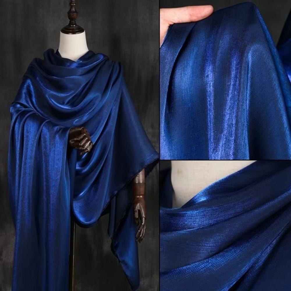 Soft Dress Material Mermaid Gradient Color Fabric DIY Satin-Like Fabric for Wedding Dress