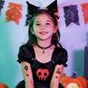 Waterproof Halloween Cartoon Tattoo Stickers for Kids - Pumpkin Magician Theme