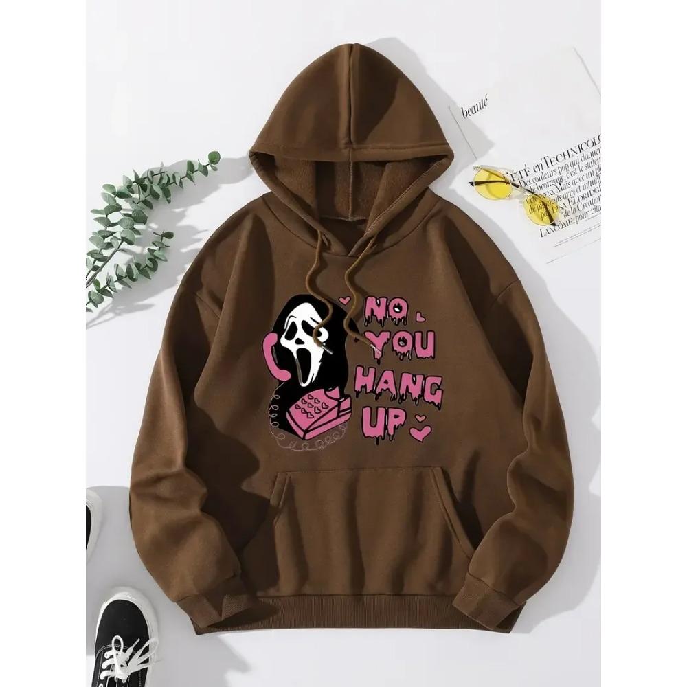 Women Graphic Print Hoodies 2025 New Autumn Fashion Harajuku Long Sleeve Hooded Sweatshirts Female Vintage Casual Loose Hoodie