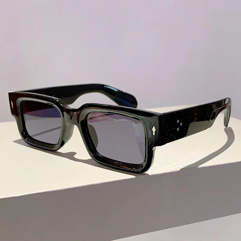 

Винтажные Модные Квадратные Солнцезащитные Очки Женские Для Мужчин Мужские Дизайнерские Солнцезащитные Очки Роскошного Бренда Панк Популярные Классические Затененные Очки с Заклепками